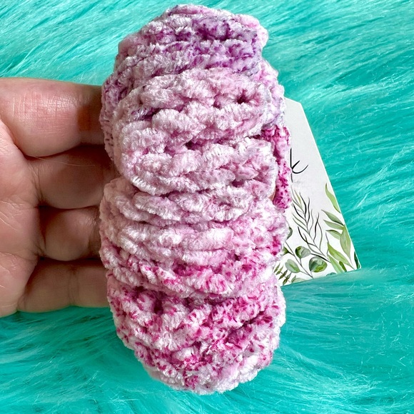 Handmade VELVET Party Sprinkle Pink Purple Small Hair Scrunchie PinkRainCloud - Picture 4 of 10